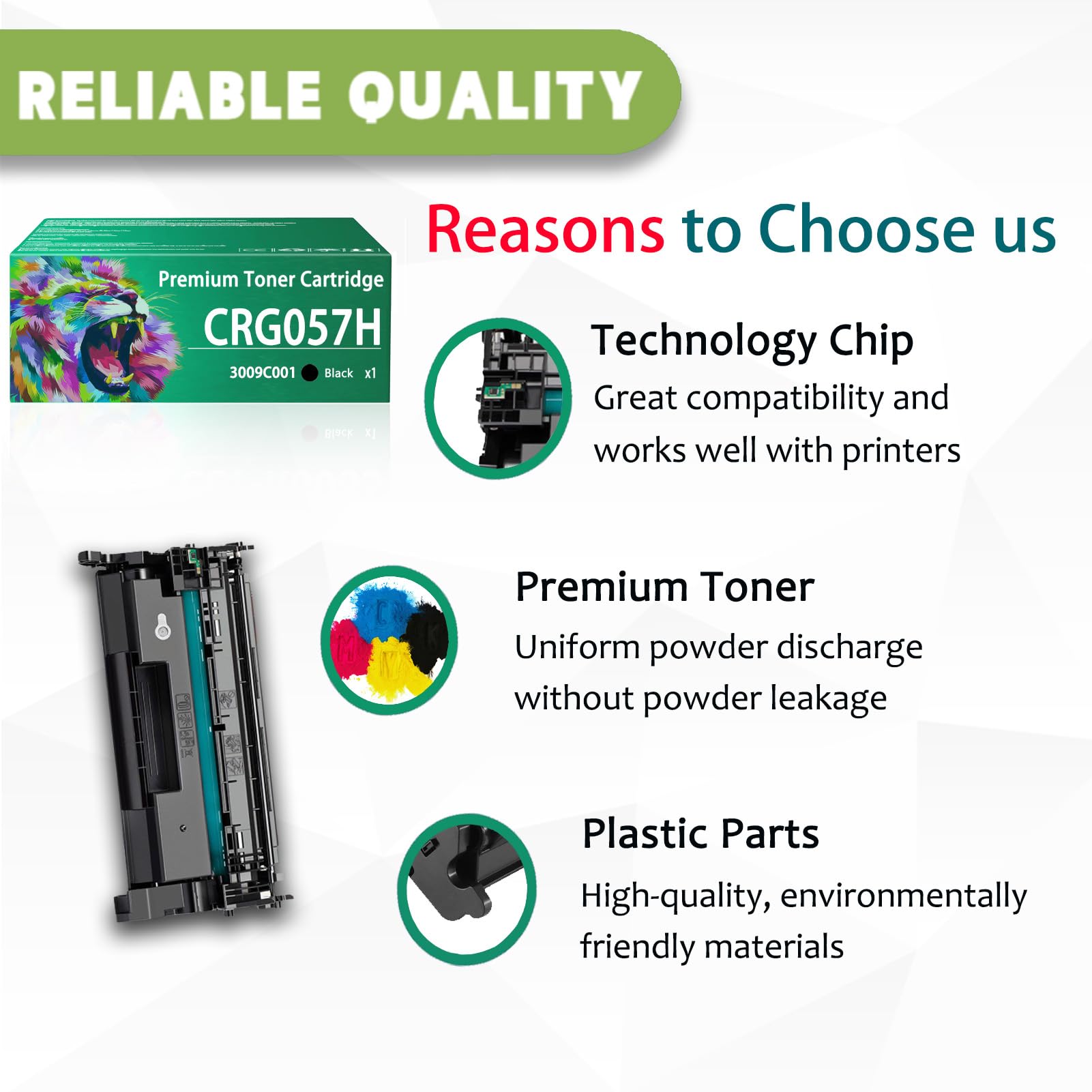 Amazon.com: ERNZAT CRG-057H Toner Cartridge Compatible for Canon
